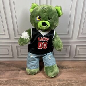 Build a Bear Workshop Green Zombie Frankenstein Teddy Bear 25th Collection